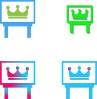 Crown Exhibit Icon Design vector