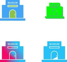 Museum Building Icon Design vector