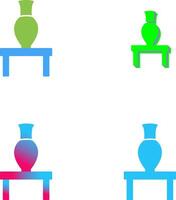 Vase Exhibit Icon Design vector