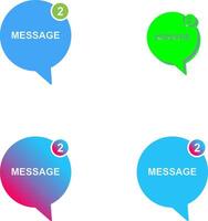 Message Bubbles Icon Design vector