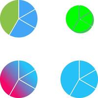 Pie Chart Icon Design vector