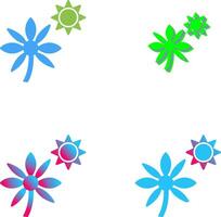 Flower in sunlight Icon Design vector