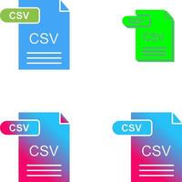 CSV Icon Design vector