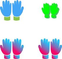 jardinería guantes icono diseño vector