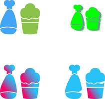 Food and Beer Icon Design vector