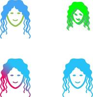 Hair Curly Icon Design vector