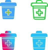 Dustbin Icon Design vector