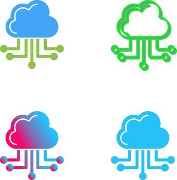 Cloud Computing Icon Design vector