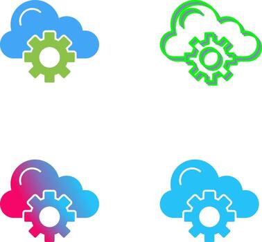 Cloud Computing Icon Design vector