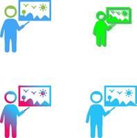 Art Museum Guide Icon Design vector