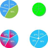 Pie Chart Icon Design vector