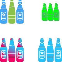 cerveza botellas icono diseño vector