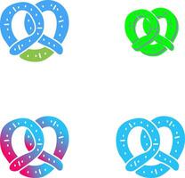 Pretzel Icon Design vector