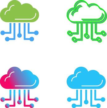 Cloud Computing Icon Design vector
