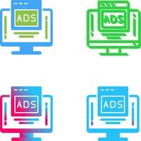 Digital Advertising Icon Design vector