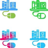 Digital Library Icon Design vector