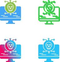 Virus Attack Icon Design vector