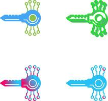 Key Code Icon Design vector