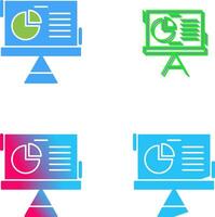 Pie Chart Icon Design vector