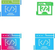 Web Coding Icon Design vector