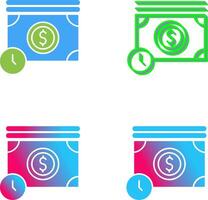 el tiempo es dinero icono de diseño vector