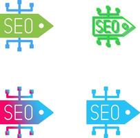 diseño de icono de etiqueta seo vector