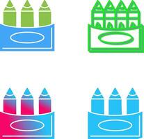 Crayons Icon Design vector