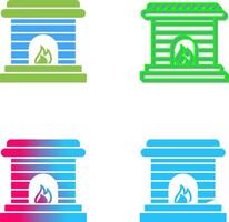 Fireplace Icon Design vector