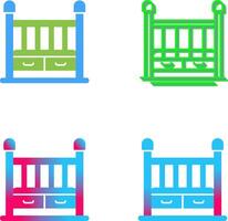 Baby Crib Icon Design vector