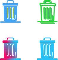 Trash Can Icon Design vector