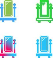 Floor Mirror Icon Design vector