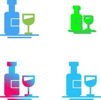 Wine Bottle Icon Design vector