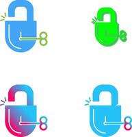 Unlock Icon Design vector