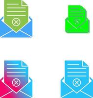 Rejection Of A Letter Icon Design vector