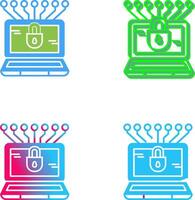 Money Hacking Icon Design vector