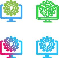 Monitor Icon Design vector