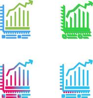 Bar Chart Icon Design vector