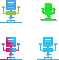 Desk Chair Icon Design vector