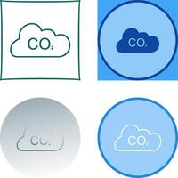 Carbon Dioxide Icon Design vector