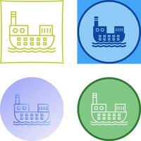 Cargo Ship Icon Design vector