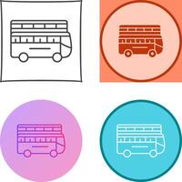 Double Bus Icon Design vector