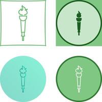 Museum Torch Icon Design vector