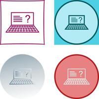 Unique Online Exam Icon Design vector