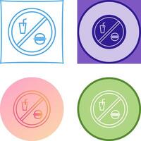 No Food or Drinks Icon Design vector