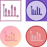 Candidate Graph Icon Design vector