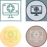 Monitor Icon Design vector