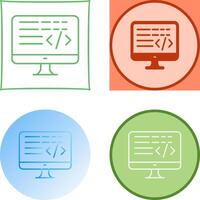 Coding Icon Design vector