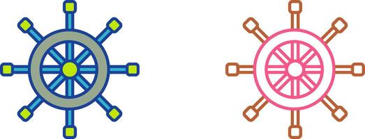 Rudder Icon Design vector