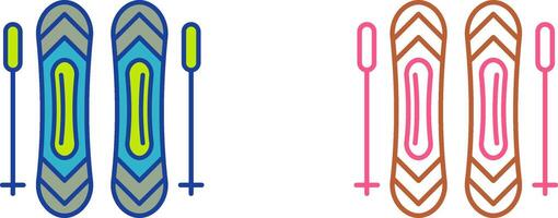 Ski Sticks Icon Design vector