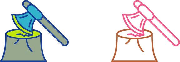 Wood Axe Icon Design vector